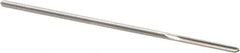 Alvord Polk - 3/32" High Speed Steel 4 Flute Chucking Reamer - Straight Flute, 0.088" Straight Shank, 3/4" Flute Length, 3" OAL - USA Tool & Supply