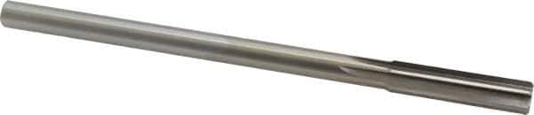 Alvord Polk - 7/16" High Speed Steel 6 Flute Chucking Reamer - Straight Flute, 0.373" Straight Shank, 1-3/4" Flute Length, 7" OAL - USA Tool & Supply