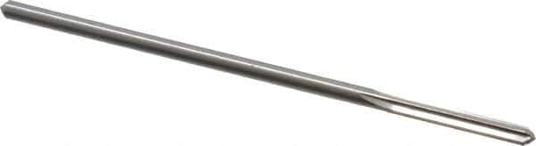 Alvord Polk - #25 High Speed Steel 4 Flute Chucking Reamer - Straight Flute, 0.143" Straight Shank, 1" Flute Length, 4" OAL - USA Tool & Supply