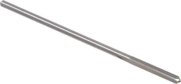 Alvord Polk - #27 High Speed Steel 4 Flute Chucking Reamer - Straight Flute, 0.135" Straight Shank, 1" Flute Length, 4" OAL - USA Tool & Supply