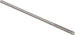 Alvord Polk - #27 High Speed Steel 4 Flute Chucking Reamer - Straight Flute, 0.135" Straight Shank, 1" Flute Length, 4" OAL - USA Tool & Supply