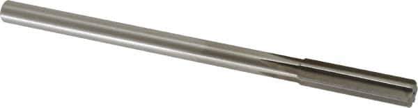 Alvord Polk - 12.5mm High Speed Steel 6 Flute Chucking Reamer - Straight Flute, 0.4355" Straight Shank, 2" Flute Length, 8" OAL - USA Tool & Supply