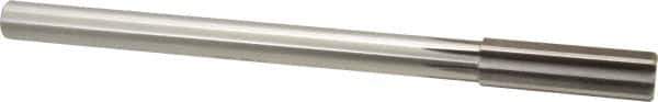 Alvord Polk - 17mm High Speed Steel 8 Flute Chucking Reamer - Straight Flute, 9/16" Straight Shank, 2-1/4" Flute Length, 9" OAL - USA Tool & Supply