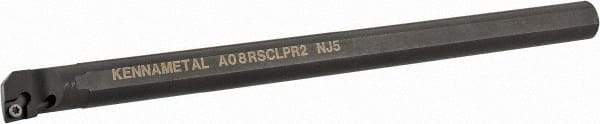 Kennametal - 15.24mm Min Bore Diam, 203.2mm OAL, 1/2" Shank Diam, A-SCLP Indexable Boring Bar - CP.. Insert, Screw Holding Method - USA Tool & Supply