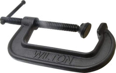 Wilton - Light-Duty 5" Max Opening, 2-1/2" Throat Depth, Ductile Iron Standard C-Clamp - 2,250 Lb Capacity, 0" Min Opening, Standard Throat Depth - USA Tool & Supply