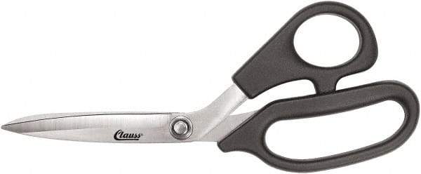 Clauss - 5" LOC, 8-1/2" OAL Stainless Steel Bent Shears - Plastic Offset Handle, For Paper, Fabric - USA Tool & Supply