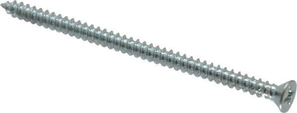 Value Collection - #8 Flat Head Phillips Sheet Metal Screw - Steel, 3" OAL, Grade 2 - USA Tool & Supply