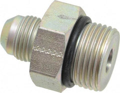 Eaton - 1/2" Tube OD, 37° Steel Flared Tube Straight Thread Connector - 3/4 ORB, Flared to Male SAE O-Ring Ends - USA Tool & Supply