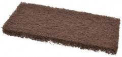 3M - 10" Long x 4-5/8" x 1" Thick Wide Scouring Pad - Heavy-Duty, Brown - USA Tool & Supply