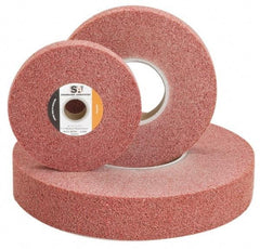 Standard Abrasives - 6" Diam, 1/2" Face Width, 1" Center Hole, Medium Grade, Aluminum Oxide Deburring Wheel - Convolute, Medium Density 5 Grade, 6,000 RPM - USA Tool & Supply