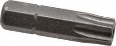 Apex - 1/4" Drive T40 Torx Screwdriver Bit - 1" OAL, Tamper Resistant Bit - USA Tool & Supply