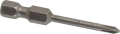 Apex - #0 Phillips Screwdriver Bit - 1/4" Hex Drive, 1-15/16" OAL - USA Tool & Supply