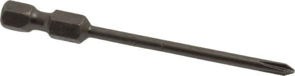 Apex - #0 Phillips Screwdriver Bit - 1/4" Hex Drive, 2-3/4" OAL - USA Tool & Supply