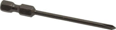 Apex - #0 Phillips Screwdriver Bit - 1/4" Hex Drive, 2-3/4" OAL - USA Tool & Supply