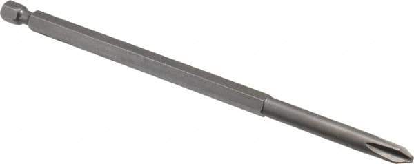 Apex - #2 Phillips Screwdriver Bit - 1/4" Hex Drive, 6" OAL - USA Tool & Supply