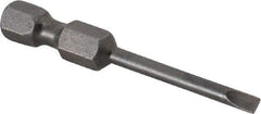 Apex - 0.122" Slotted Screwdriver Bit - 1/4" Hex Drive, 1-15/16" OAL - USA Tool & Supply