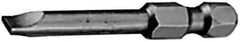 Apex - 0.122" Slotted Screwdriver Bit - 1/4" Hex Drive, 5" OAL - USA Tool & Supply