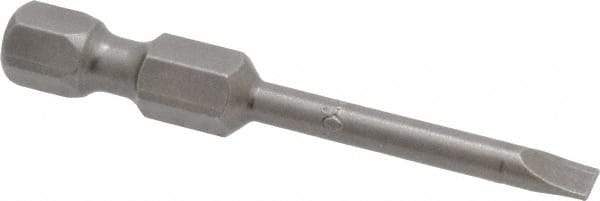 Apex - 0.134" Slotted Screwdriver Bit - 1/4" Hex Drive, 1-15/16" OAL - USA Tool & Supply