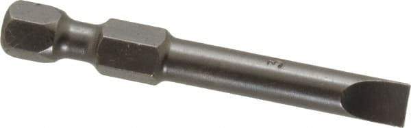 Apex - 0.215" Slotted Screwdriver Bit - 1/4" Hex Drive, 1-15/16" OAL - USA Tool & Supply