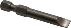 Apex - 1/4" Slotted Screwdriver Bit - 1/4" Hex Drive, 1-15/16" OAL - USA Tool & Supply