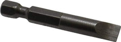 Apex - 0.275" Slotted Screwdriver Bit - 1/4" Hex Drive, 1-15/16" OAL - USA Tool & Supply