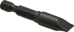 Apex - 0.36" Slotted Screwdriver Bit - 1/4" Hex Drive, 1-15/16" OAL - USA Tool & Supply