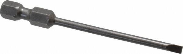 Apex - 0.122" Slotted Screwdriver Bit - 1/4" Hex Drive, 2-3/4" OAL - USA Tool & Supply