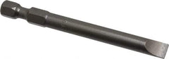 Apex - 1/4" Slotted Screwdriver Bit - 1/4" Hex Drive, 2-3/4" OAL - USA Tool & Supply