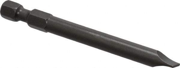 Apex - 1/4" Slotted Screwdriver Bit - 1/4" Hex Drive, 2-3/4" OAL - USA Tool & Supply