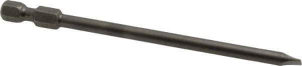 Apex - 0.187" Slotted Screwdriver Bit - 1/4" Hex Drive, 4" OAL - USA Tool & Supply