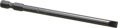 Apex - 0.215" Slotted Screwdriver Bit - 1/4" Hex Drive, 4" OAL - USA Tool & Supply