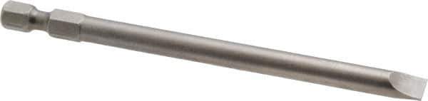 Apex - 1/4" Slotted Screwdriver Bit - 1/4" Hex Drive, 4" OAL - USA Tool & Supply