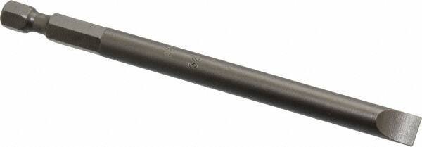 Apex - 0.275" Slotted Screwdriver Bit - 1/4" Hex Drive, 4" OAL - USA Tool & Supply