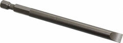 Apex - 0.275" Slotted Screwdriver Bit - 1/4" Hex Drive, 4" OAL - USA Tool & Supply