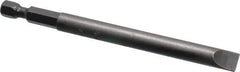 Apex - 0.312" Slotted Screwdriver Bit - 1/4" Hex Drive, 4" OAL - USA Tool & Supply