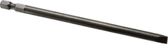 Apex - 1/4" Slotted Screwdriver Bit - 1/4" Hex Drive, 5" OAL - USA Tool & Supply