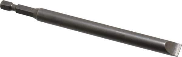 Apex - 0.36" Slotted Screwdriver Bit - 1/4" Hex Drive, 5" OAL - USA Tool & Supply