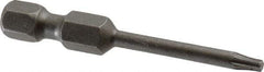 Apex - T8 Torx Bit - 1/4" Hex Drive, 1-15/16" OAL - USA Tool & Supply