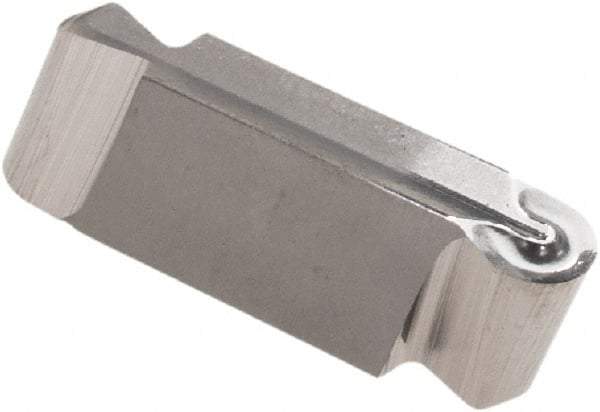 Iscar - 300150GIPA Grade IC20, 3mm Cutting Width Carbide Grooving Insert - 1.5mm Max Depth of Cut, Neutral, 1.5mm Corner Radius, Uncoated - USA Tool & Supply