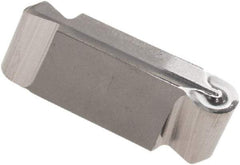 Iscar - 300150GIPA Grade IC20, 3mm Cutting Width Carbide Grooving Insert - 1.5mm Max Depth of Cut, Neutral, 1.5mm Corner Radius, Uncoated - USA Tool & Supply