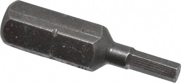 Apex - 2.5mm Hex Screwdriver Bit - 1/4" Drive, 1" OAL - USA Tool & Supply