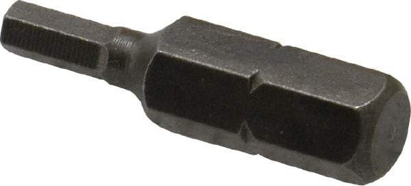 Apex - 3mm Hex Screwdriver Bit - 1/4" Drive, 1" OAL - USA Tool & Supply