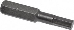 Apex - 4mm Hex Screwdriver Bit - 1/4" Drive, 1-5/16" OAL - USA Tool & Supply