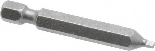 Apex - #0" Square Size Square Recess Bit - 1/4" Hex Drive, 1-15/16" OAL - USA Tool & Supply