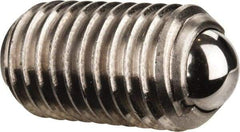 Gibraltar - M12x1.75, 8mm Ball Diam, 22mm Body Length, 2.5mm Max Ball Reach, Threaded Ball Plunger - Stainless Steel Body, Stainless Steel Ball, 16.86 Lb Initial End Force, 25.85 Lb Final End Force, Locking Element - USA Tool & Supply