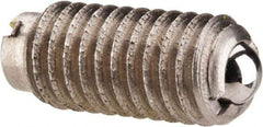 Gibraltar - M6x1.0, 3.5mm Ball Diam, 14mm Body Length, 1mm Max Ball Reach, Threaded Ball Plunger - Stainless Steel Body, Stainless Steel Ball, 6.29 Lb Initial End Force, 9 Lb Final End Force - USA Tool & Supply