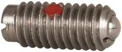 Gibraltar - M6x1.0, 3.5mm Ball Diam, 14mm Body Length, 1mm Max Ball Reach, Threaded Ball Plunger - Stainless Steel Body, Stainless Steel Ball, 0.45 Lb Initial End Force, 1.35 Lb Final End Force, Locking Element - USA Tool & Supply