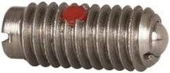 Gibraltar - M6x1.0, 3.5mm Ball Diam, 14mm Body Length, 1mm Max Ball Reach, Threaded Ball Plunger - Stainless Steel Body, Stainless Steel Ball, 0.45 Lb Initial End Force, 1.35 Lb Final End Force, Locking Element - USA Tool & Supply