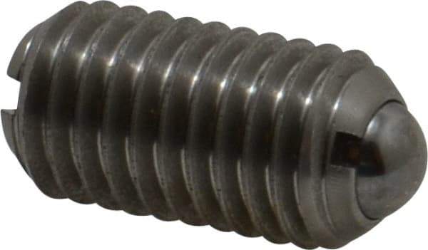 Gibraltar - M10x1.5, 6mm Ball Diam, 19mm Body Length, 2mm Max Ball Reach, Threaded Ball Plunger - Stainless Steel Body, Stainless Steel Ball, 4.5 Lb Initial End Force, 7.87 Lb Final End Force - USA Tool & Supply