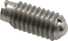 Gibraltar - M4x0.7, 2.5mm Ball Diam, 9mm Body Length, 0.8mm Max Ball Reach, Threaded Ball Plunger - Stainless Steel Body, Stainless Steel Ball, 0.9 Lb Initial End Force, 2.25 Lb Final End Force - USA Tool & Supply